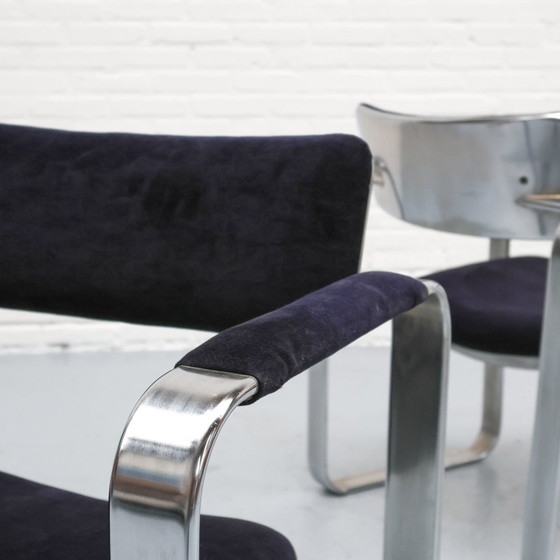 Image 1 of Eero Aarnio Silber Stühle Satz von 4