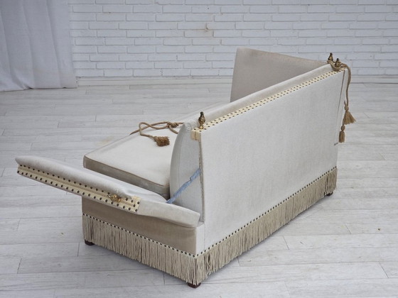 Image 1 of Divano danese a due posti con braccioli a goccia, anni '70, rivestimento in velluto.