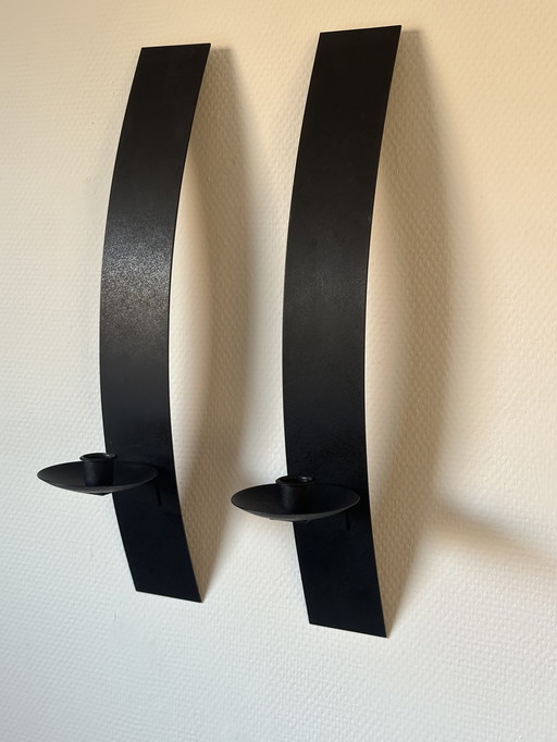 Candelabros de pared - Metal - Negro