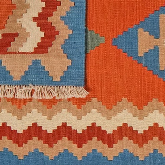 Image 1 of Hand-woven kilim gashgai 298 x 88 cm
