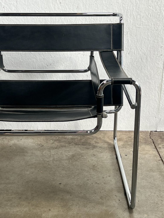 Image 1 of Vintage Wassily Stijl Stoel / Fauteuil , 1980's