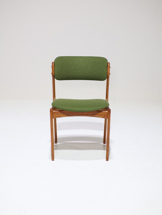 Image 1 of 8 sedie da pranzo Erik Buch 49 in teak verde vintage danese