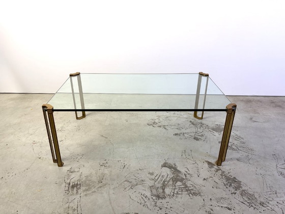 Peter Ghyczy Couchtisch aus Messing und Glas, Couchtische, Transparent, Art Deco (Foto 11 von 11)