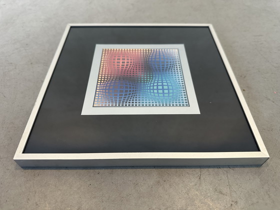 Stampa ‘Op Art’ Vintage - Victor Vasarely – Decorazioni murali, Aluminium, Glass (photo 3 of 6)