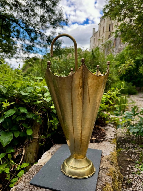 Brass umbrella stand, 1960s – Art Deco (photo 7 of 8)