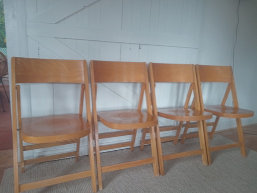 4 sillas plegables vintage