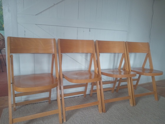 Image 1 of 4 sedie pieghevoli vintage