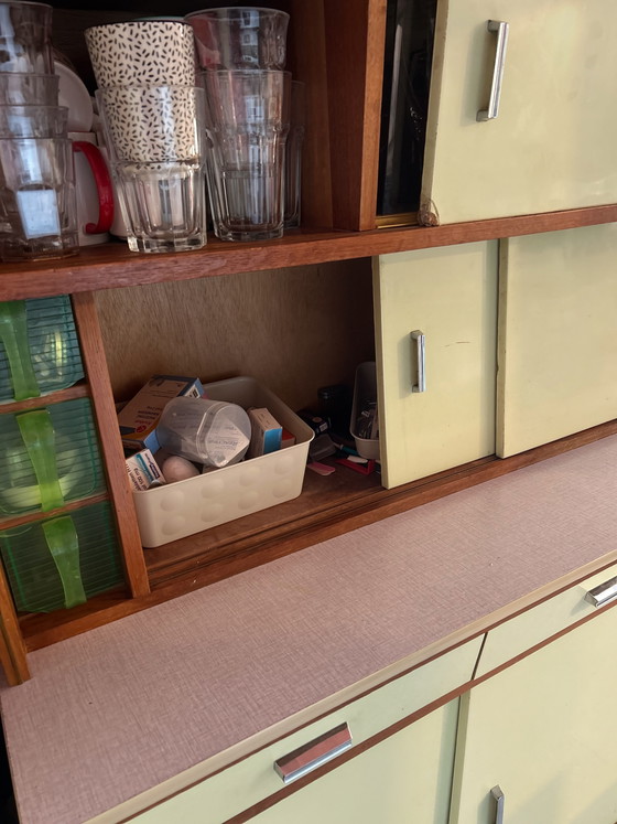 Image 1 of Mueble de cocina retro de los años sesenta, verde claro.