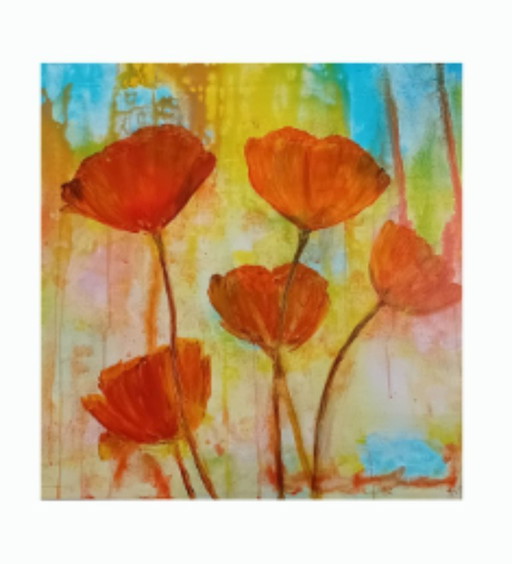Poppy painting