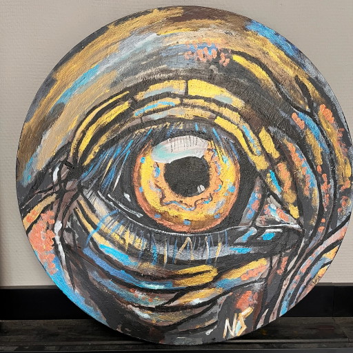 Pittura Occhio di Elefante Rotondo 50 cm