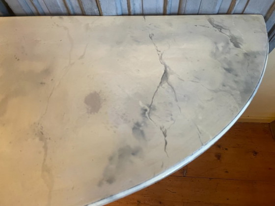 Image 1 of Table d'appoint Table console Table murale demi-ronde Française 19ème siècle