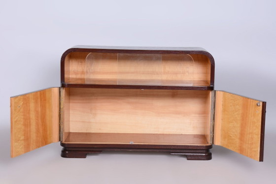 Vitrina Art Déco restaurada, de roble, arce y cristal, pulida, checa, década de 1930. – Armarios, Glass, Wood (photo 3 of 14)