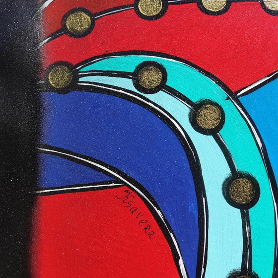 Image 1 of Cubism A1358 - abstract painting on XXL canvas