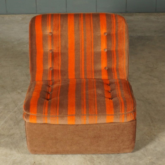 Image 1 of Midcentury modulaire zithoek/zitgroep – velours – jaren 70