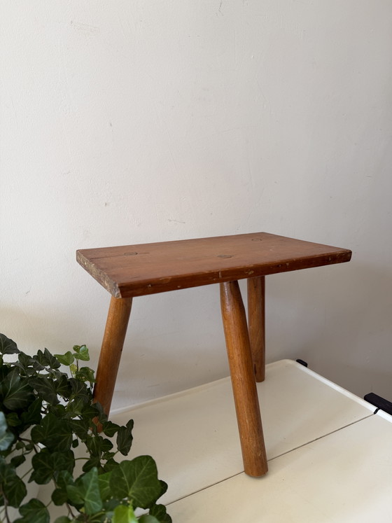 Image 1 of Table à plantes en bois style milieu du siècle