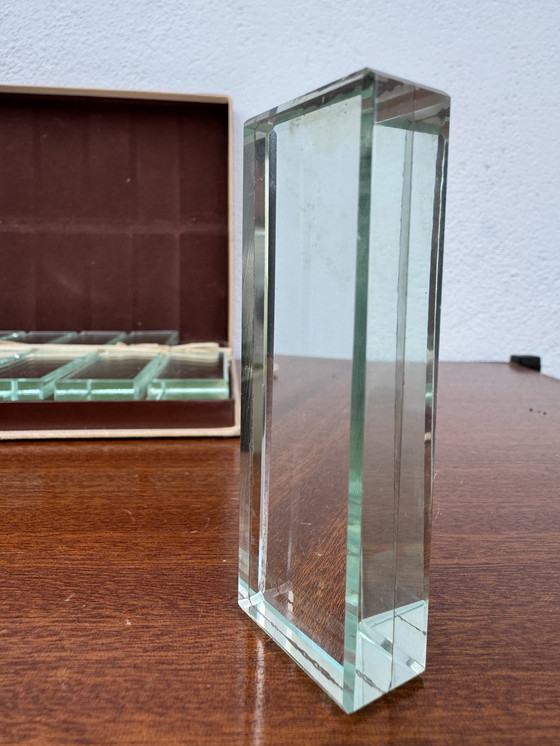 Image 1 of Art Deco messenhouder van spiegelend kristal