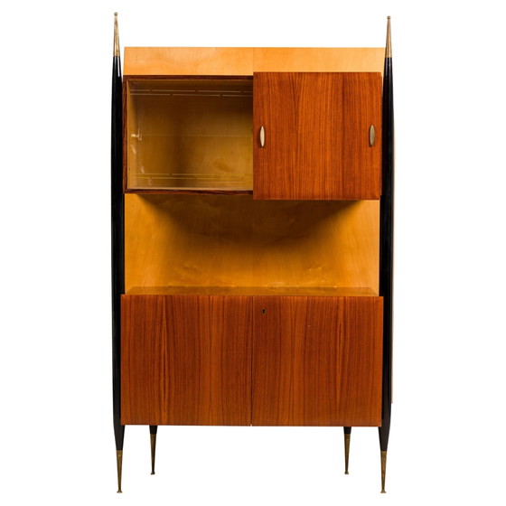 Tito Agnoli 1970 Italienischer Pekari Schwarzer Leder Schrank für Caleido – Schränke, Italian Design (photo 6 of 27)