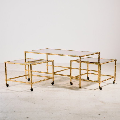 MK11369 Brass Coffee Table, Set of 3 – salontafels (photo 2 of 15)