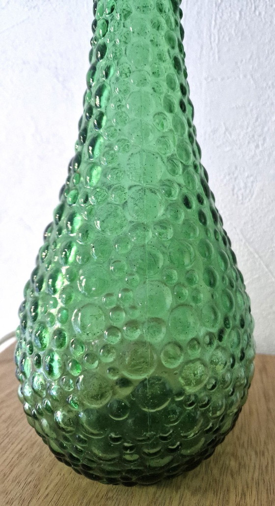 Image 1 of Große dekorative Flasche Karaffe mit italienischem Blasenglas