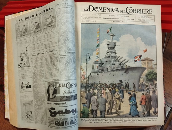 The Sunday of the Courier weekly newspaper, complete year 1934, Magazine rack, Multi Color, Vintage (photo 5 of 6)