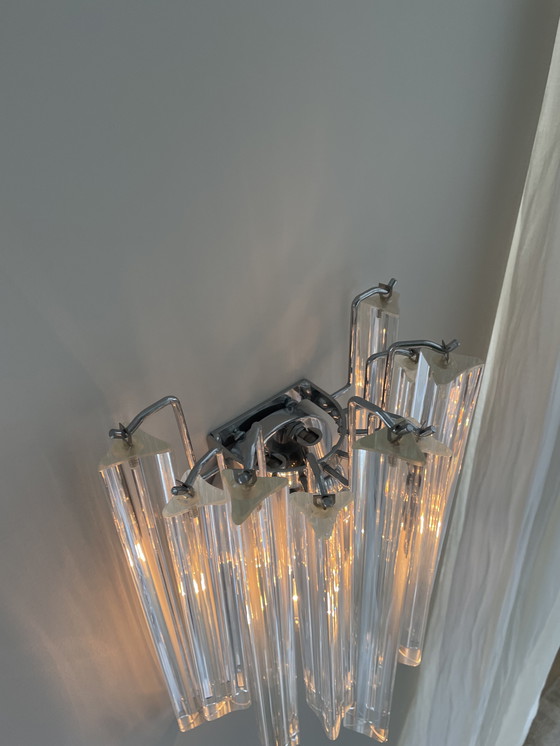 Image 1 of Appliques en verre clair Tiedri, 1960, ensemble de 2