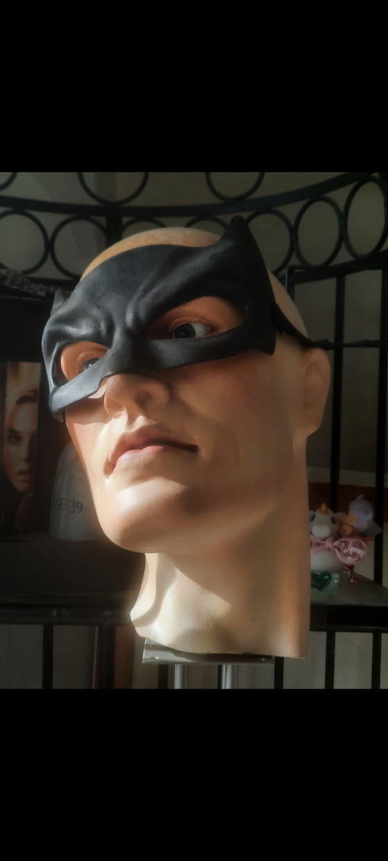 Image 1 of Unique Vintage  Mannequen head with glass eyes