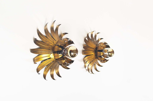 2X Vintage Gilt Italian Florentine Wall Lights