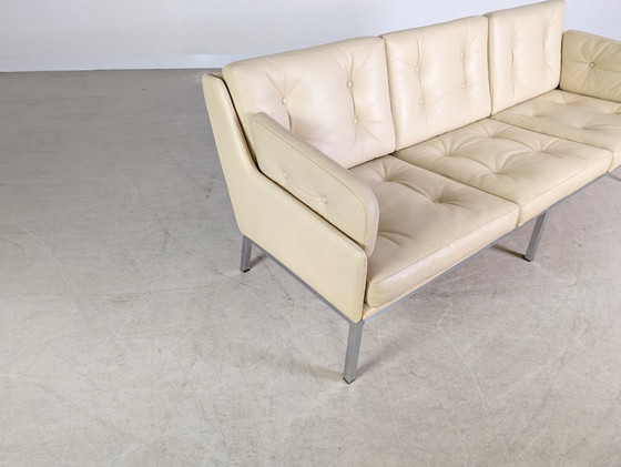 Image 1 of Original Roland Rainer Leder Sofa Couch WK Wohnen Wien 1980