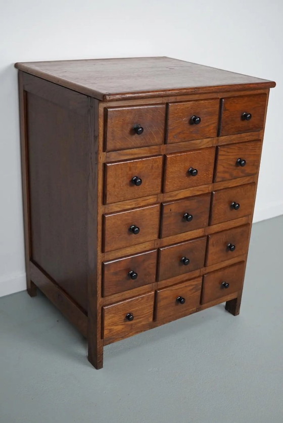 Image 1 of Dutch oak apothecary/hairdressing cabinet, 1930s