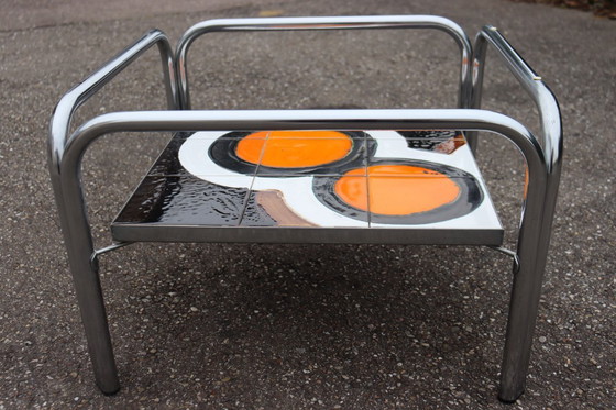 Image 1 of Tavolino da caffè in ceramica, design vintage anni '70