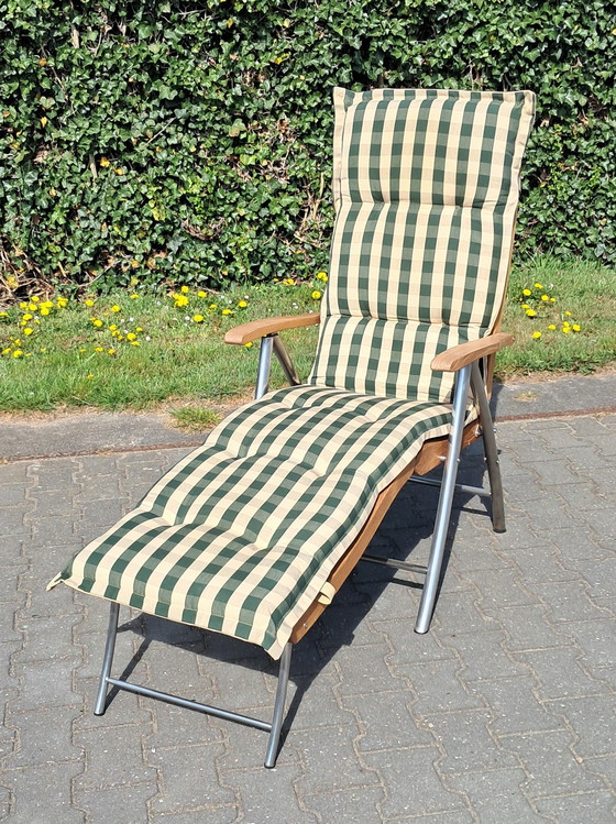 Image 1 of Stylist-Line Deckchair/Lounging Chair with Detachable Footrest and Cushion