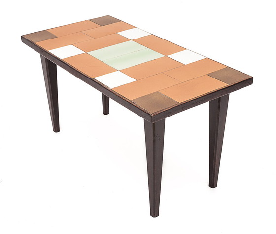 Image 1 of Ceramic And Wood Table, Charlotte Perriand