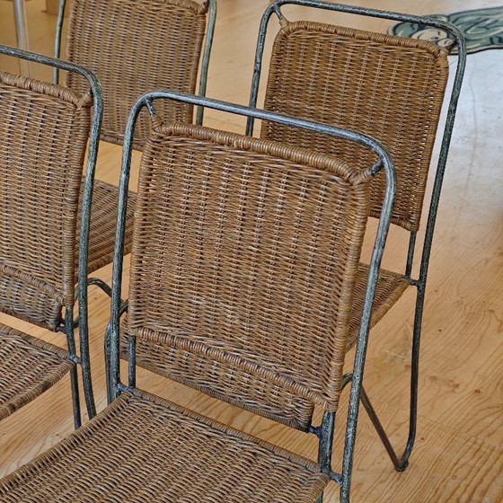 Image 1 of Sedie vintage in vimini e metallo