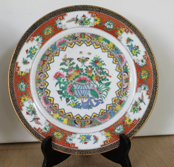 Image 1 of Assiettes chinoises, lot de 2, style Famille Rose, années 1960-70
