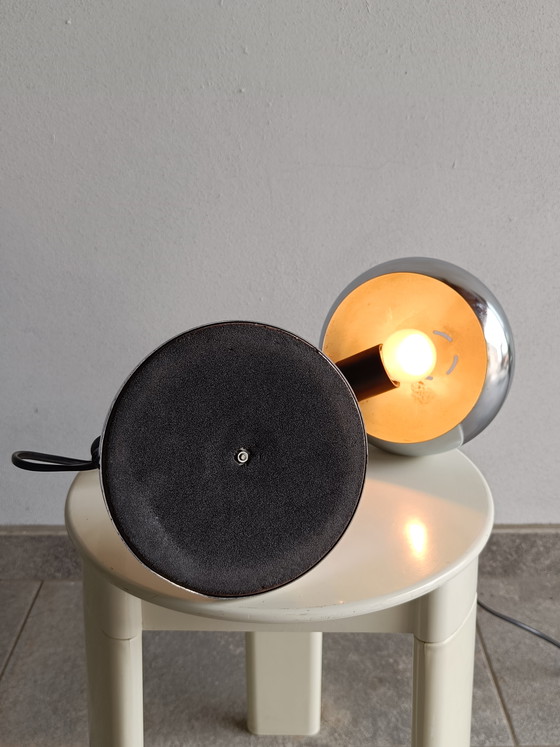 Image 1 of Lampe de bureau chromée style Space Age des années 1970 avec bras flexible