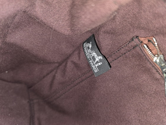 Hermès Fourre Tout MM Vintage Canvas – Bordeaux/Black – Tote bags, Denim (photo 9 of 12)