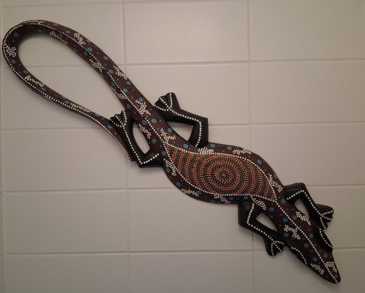 Wooden Gecko wall decoration