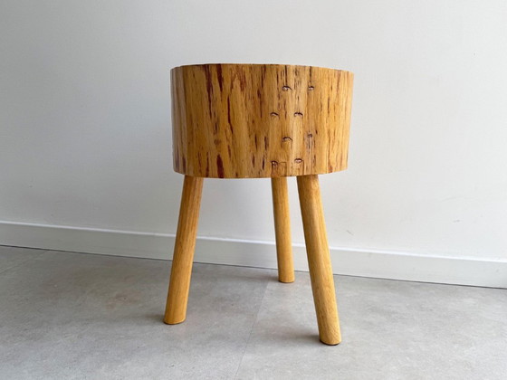 1x Mid Century Boomstam Bijzettafel – Wood (photo 3 of 6)