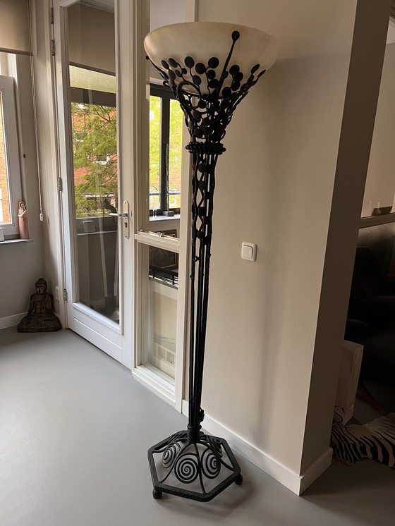 Image 1 of Lampada da terra con ciotola in alabastro