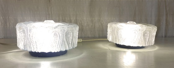 Image 1 of Ceiling or wall light in molded glass - 1960s/70s