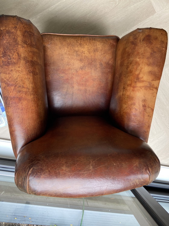 Image 1 of Schapenleren Clubfauteuil Art Deco