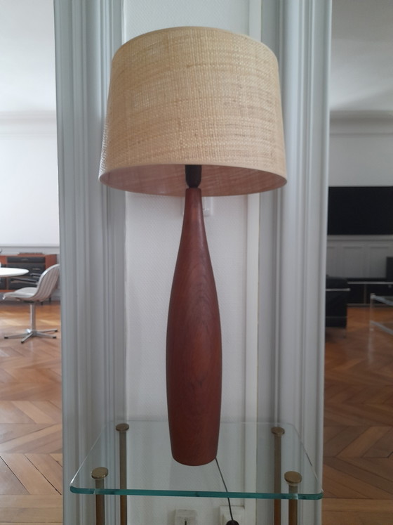 Grande lampada danese modernista in teak, firmata ESA vintage – Lampade da tavolo, Wood (photo 5 of 8)