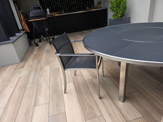Royal Botania O-Zon Dining Set Ø160 Cm – Lazy Susan + 4 Stoelen – – Royal-Botania, Tuinsets, rvs (photo 4 of 12)
