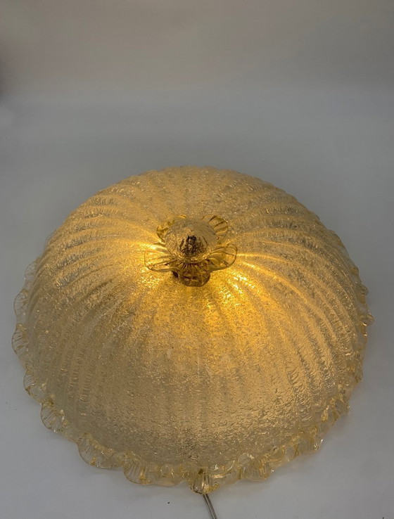 Image 1 of Murano glass ceiling light attributed to Barovier with gold