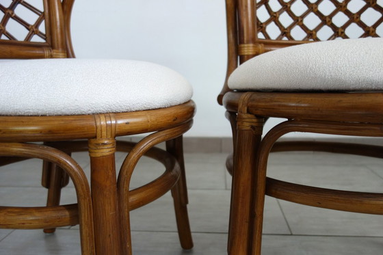 Image 1 of Rattan Table and Two Armchairs Set, 1960s