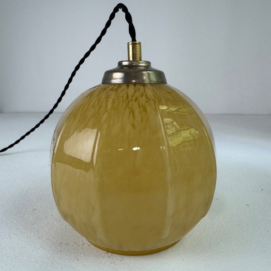 Image 1 of LOT 3 ANCIENNES SUSPENSIONS AMBREES VINTAGES