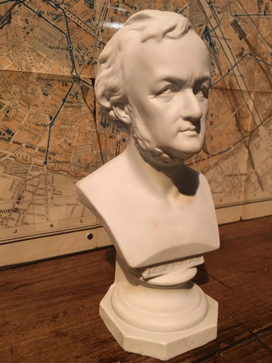 Busto de R.Wagner en yeso – Esculturas, Piedra, Vintage (photo 3 of 7)