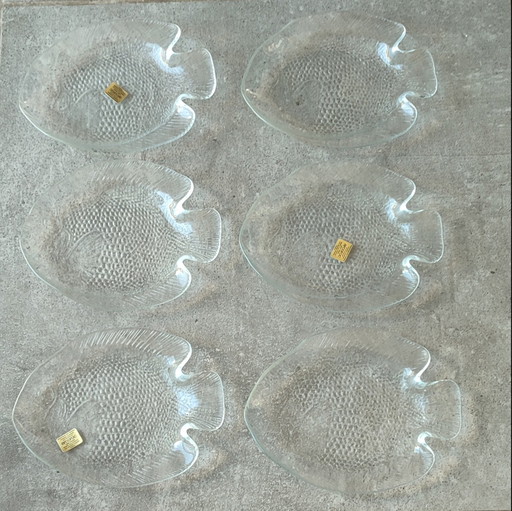 Assiettes À Poisson Arcoroc Vintage Neuves En Boîte D'Origine – servies, Glass (photo 2 of 13)