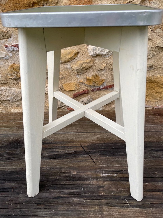 Image 1 of Vintage, Farmhouse, Tabouret en bois 1950's