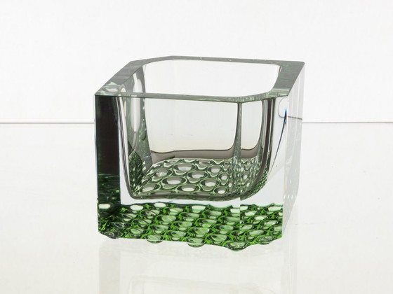 Image 1 of Groene Vierkante Kom, Pavel Hlava, jaren 70, Tsjecho-Slowakije